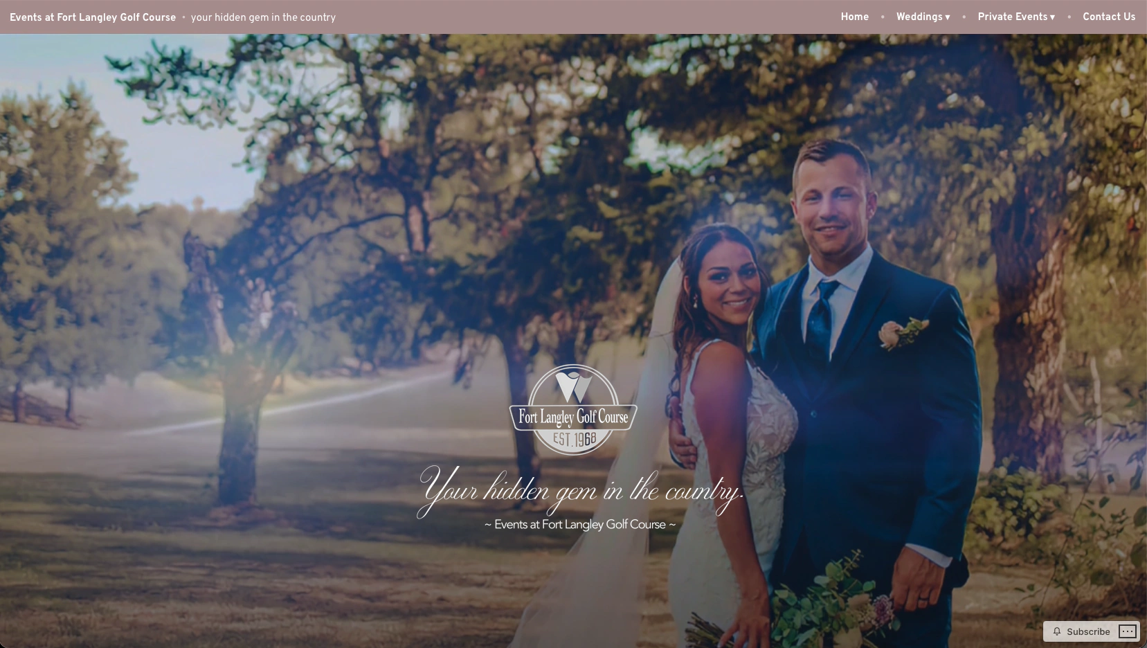Fort Langley Events website landing page