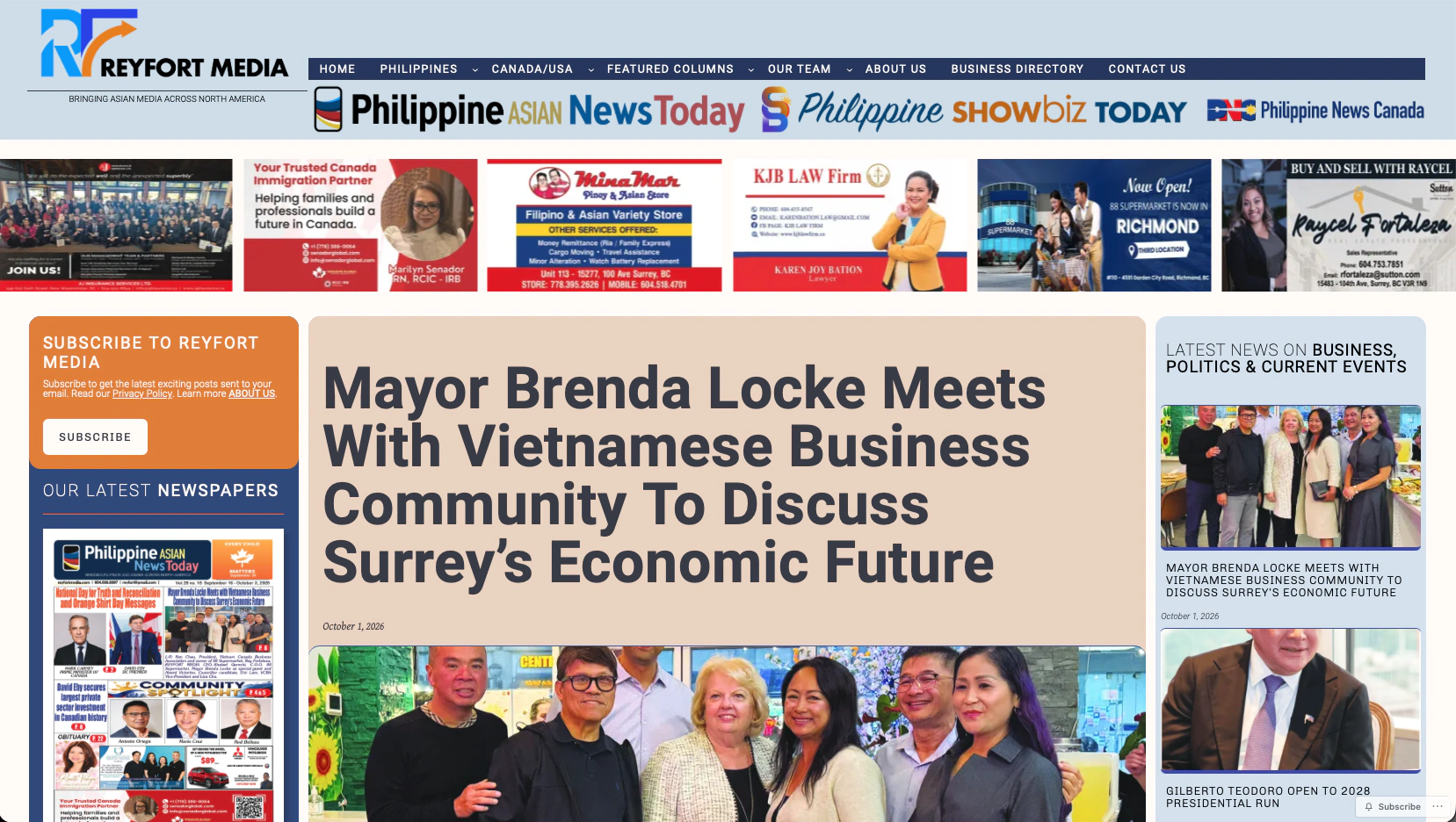 Reyfort Media website landing page