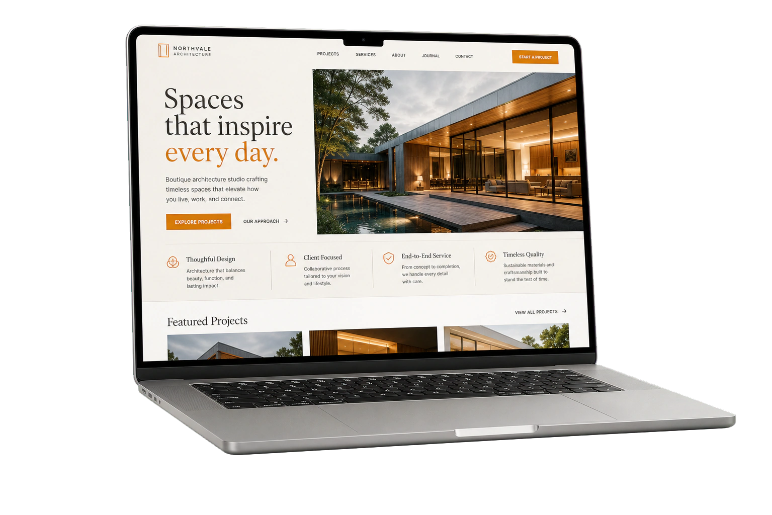 Website design laptop visual