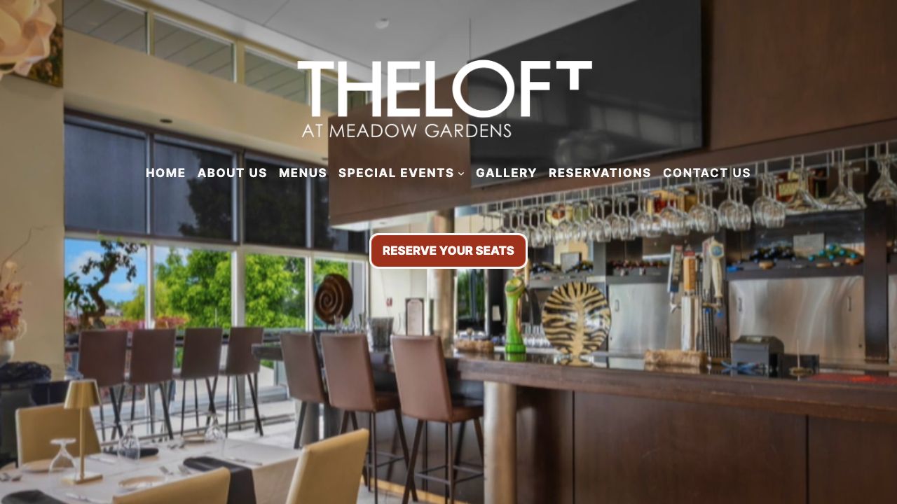 The Loft at Meadow Gardens website landing page
